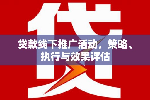 金安贷款线下推广活动，策略、执行与效果评估