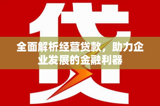 金安全面解析经营贷款，助力企业发展的金融利器