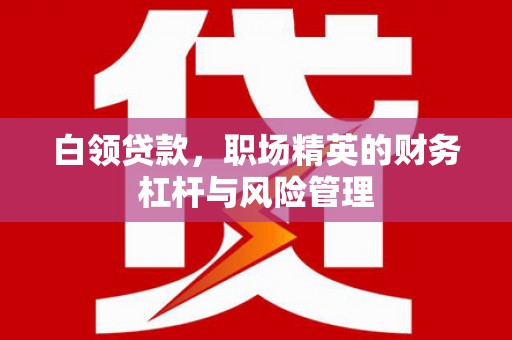 金安白领贷款，职场精英的财务杠杆与风险管理