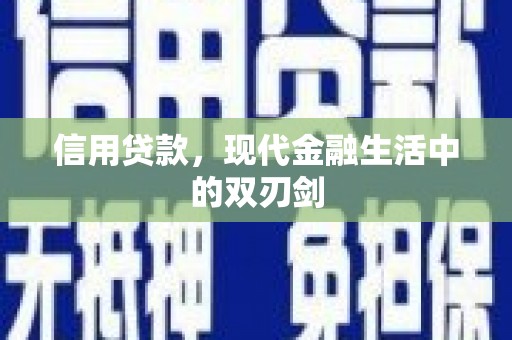 金安信用贷款，现代金融生活中的双刃剑