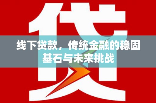 金安线下贷款，传统金融的稳固基石与未来挑战