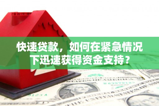 金安快速贷款，如何在紧急情况下迅速获得资金支持？