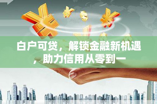 金安白户可贷，解锁金融新机遇，助力信用从零到一