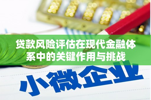 金安贷款风险评估在现代金融体系中的关键作用与挑战