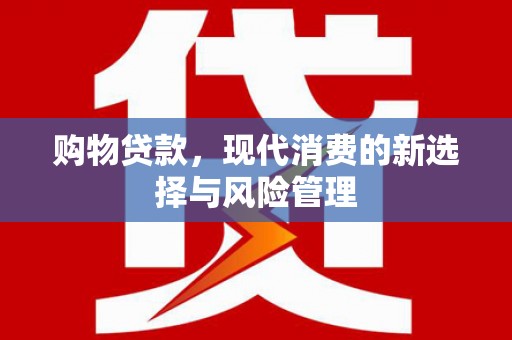 金安购物贷款，现代消费的新选择与风险管理
