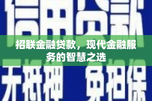 金安招联金融贷款，现代金融服务的智慧之选