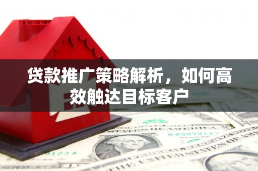 金安贷款推广策略解析，如何高效触达目标客户