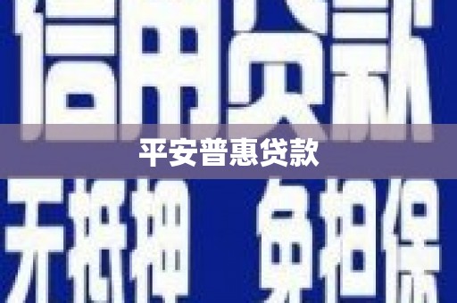 金安平安普惠贷款