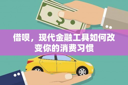 金安借呗，现代金融工具如何改变你的消费习惯