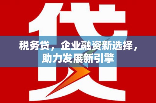 金安税务贷，企业融资新选择，助力发展新引擎