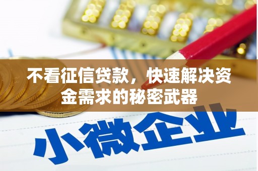 金安不看征信贷款，快速解决资金需求的秘密武器