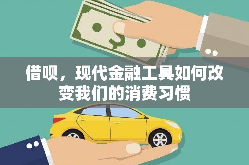 金安借呗，现代金融工具如何改变我们的消费习惯