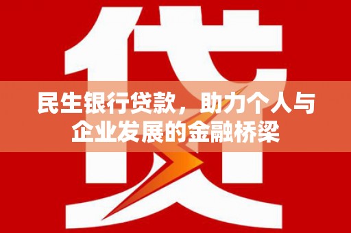 金安民生银行贷款，助力个人与企业发展的金融桥梁