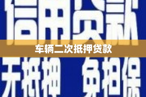 金安车辆二次抵押贷款