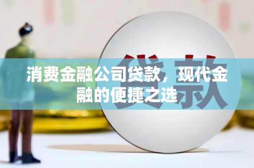 金安消费金融公司贷款，现代金融的便捷之选