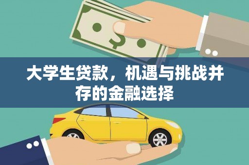 金安大学生贷款，机遇与挑战并存的金融选择