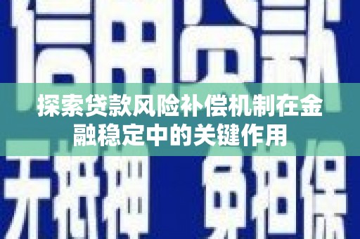 金安探索贷款风险补偿机制在金融稳定中的关键作用
