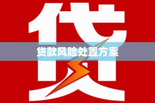 金安贷款风险处置方案