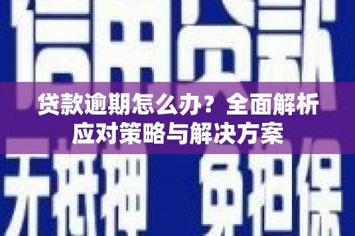 金安贷款逾期怎么办？全面解析应对策略与解决方案