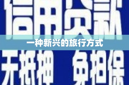 金安一种新兴的旅行方式