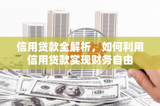 金安信用贷款全解析，如何利用信用贷款实现财务自由
